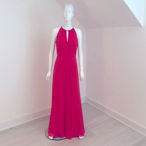 Sample Sale-Aftersix-NWT-size 10-honeysuckle- (hot pink) matte satin/Lux chiffon